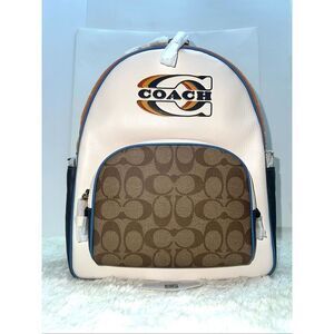 🔥🎁NWT! Coach Court Backpack In Sig Mix Msrp:$498.00